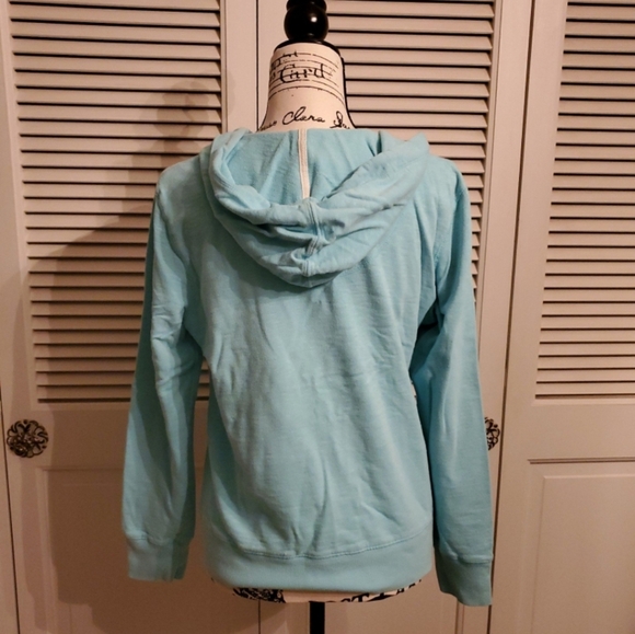 Women's V-neck Drawstring Hoodie - Picture 2 of 5